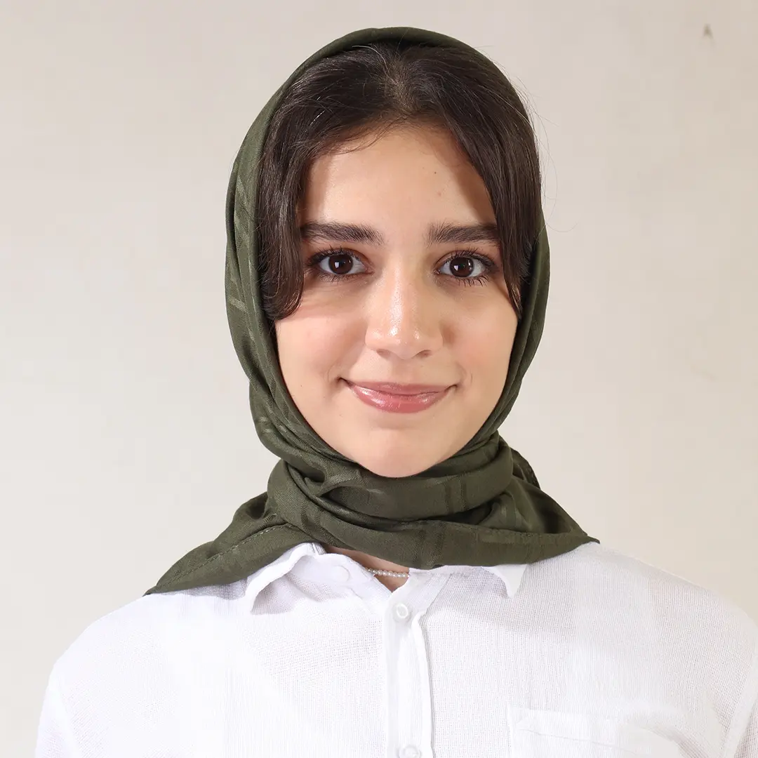 روسری ساتن مربعی دخترانه کد 3458