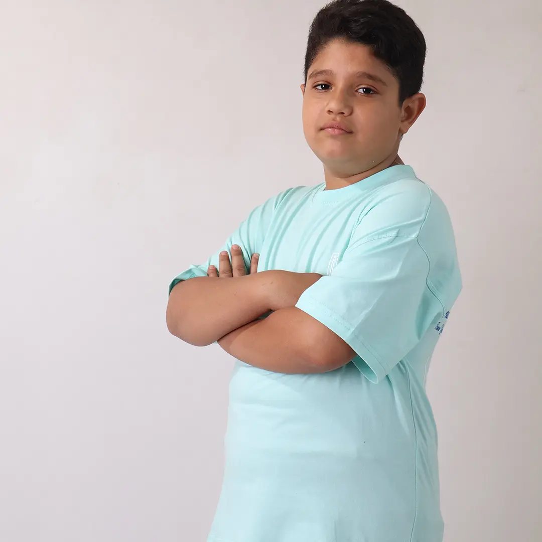 ست تیشرت و شلوارک پسرانه آبی مدل 6414