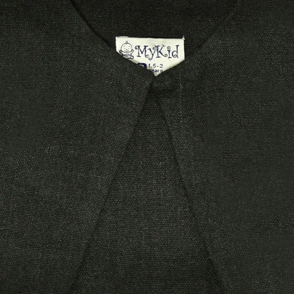 کت تک دخترانه پشمی طوسی مدل 6358