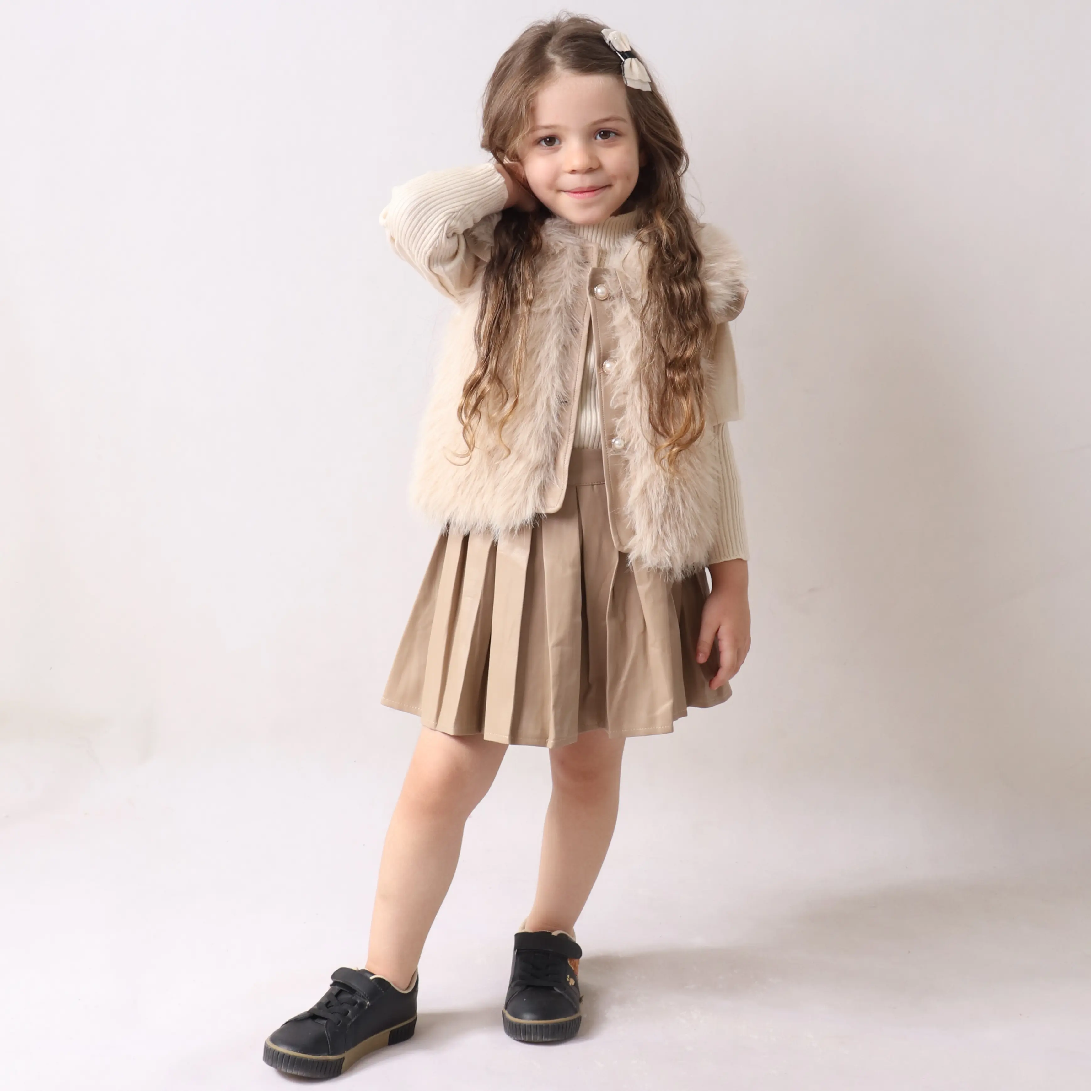 ست بافت،پافر و دامن چرم کد۳۱۹۸